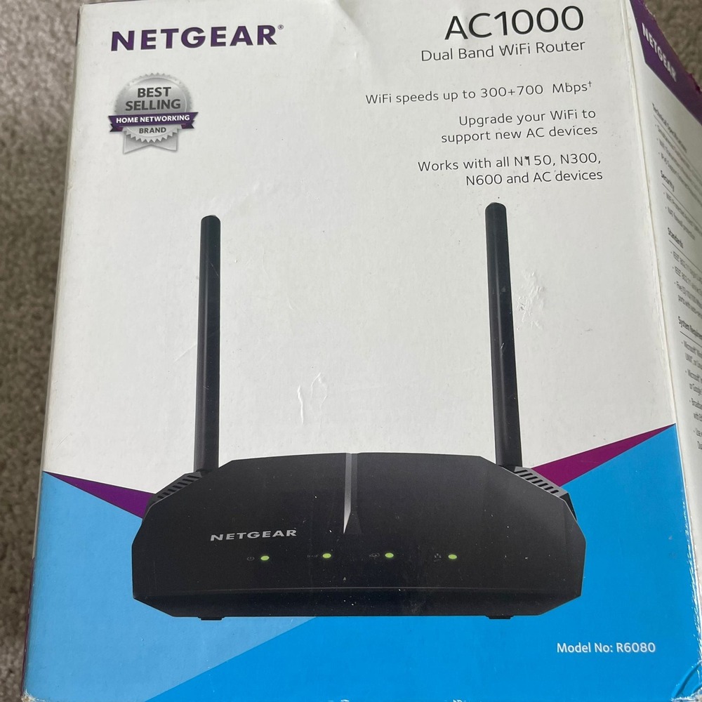 NETGEAR AC1000 Dual Band WiFi Router R6080 High Speed Wireless Internet - Picture 3 of 5